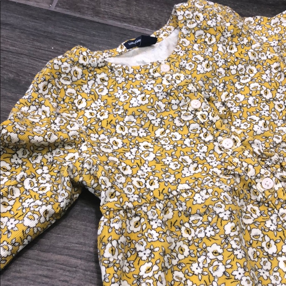 4TLong sleeve top • corduroy • yellow floral • Gap